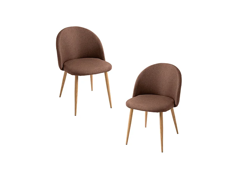 Packs Sillas Comedor - Pack 2 Sillas Vint Tela - Marrón