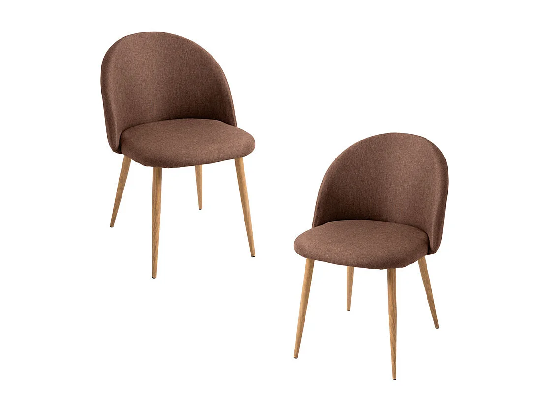 Packs Sillas Comedor - Pack 2 Sillas Vint Tela - Marrón