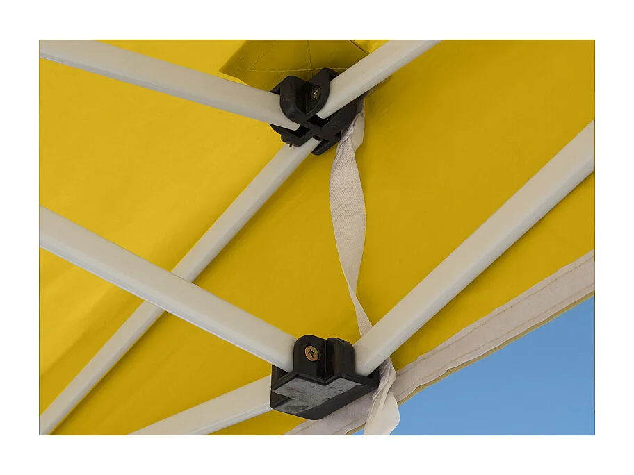 Carpa Plegable 3x3 Master - Amarillo - Impermeable - Cenador ideal para Camping, Eventos, Playa, Jardín