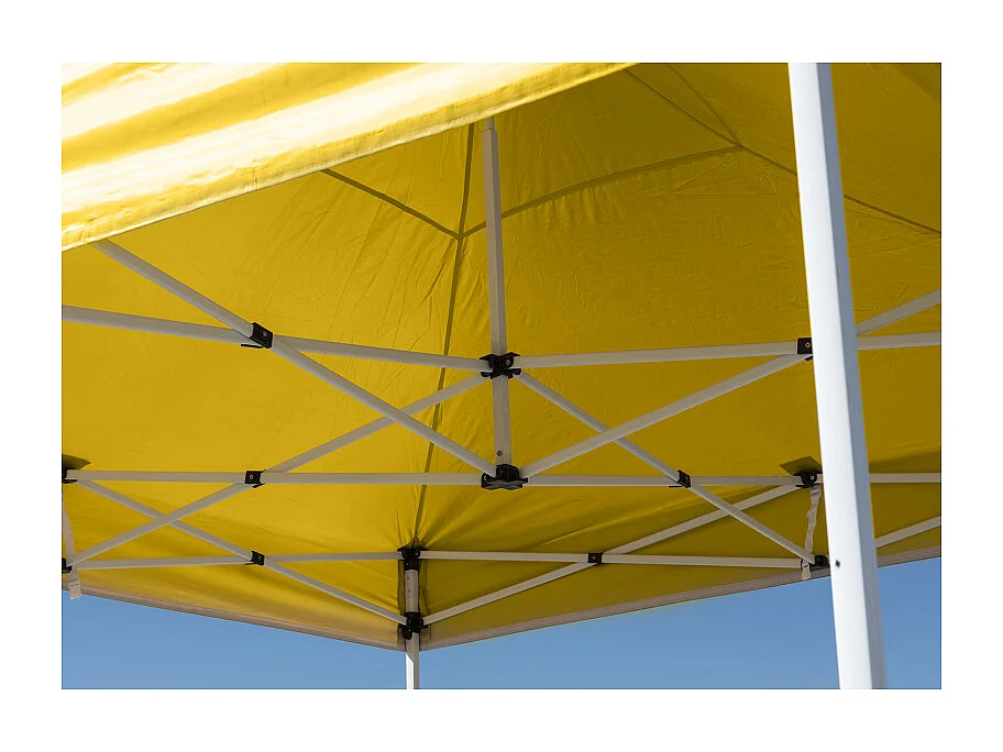 Carpa Plegable 3x3 Master - Amarillo - Impermeable - Cenador ideal para Camping, Eventos, Playa, Jardín