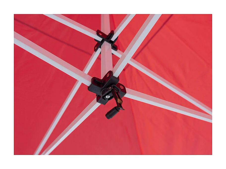 Carpa Plegable 3x3 Master Plus - Rojo - Impermeable - Cenador ideal para Camping, Eventos, Playa, Jardín