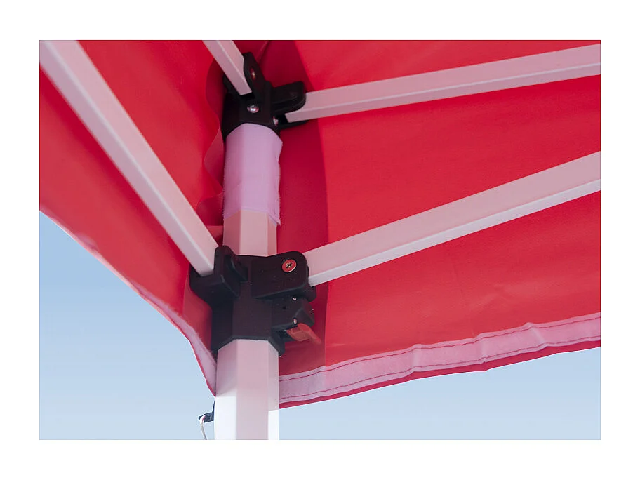 Carpa Plegable 3x3 Master Plus - Rojo - Impermeable - Cenador ideal para Camping, Eventos, Playa, Jardín