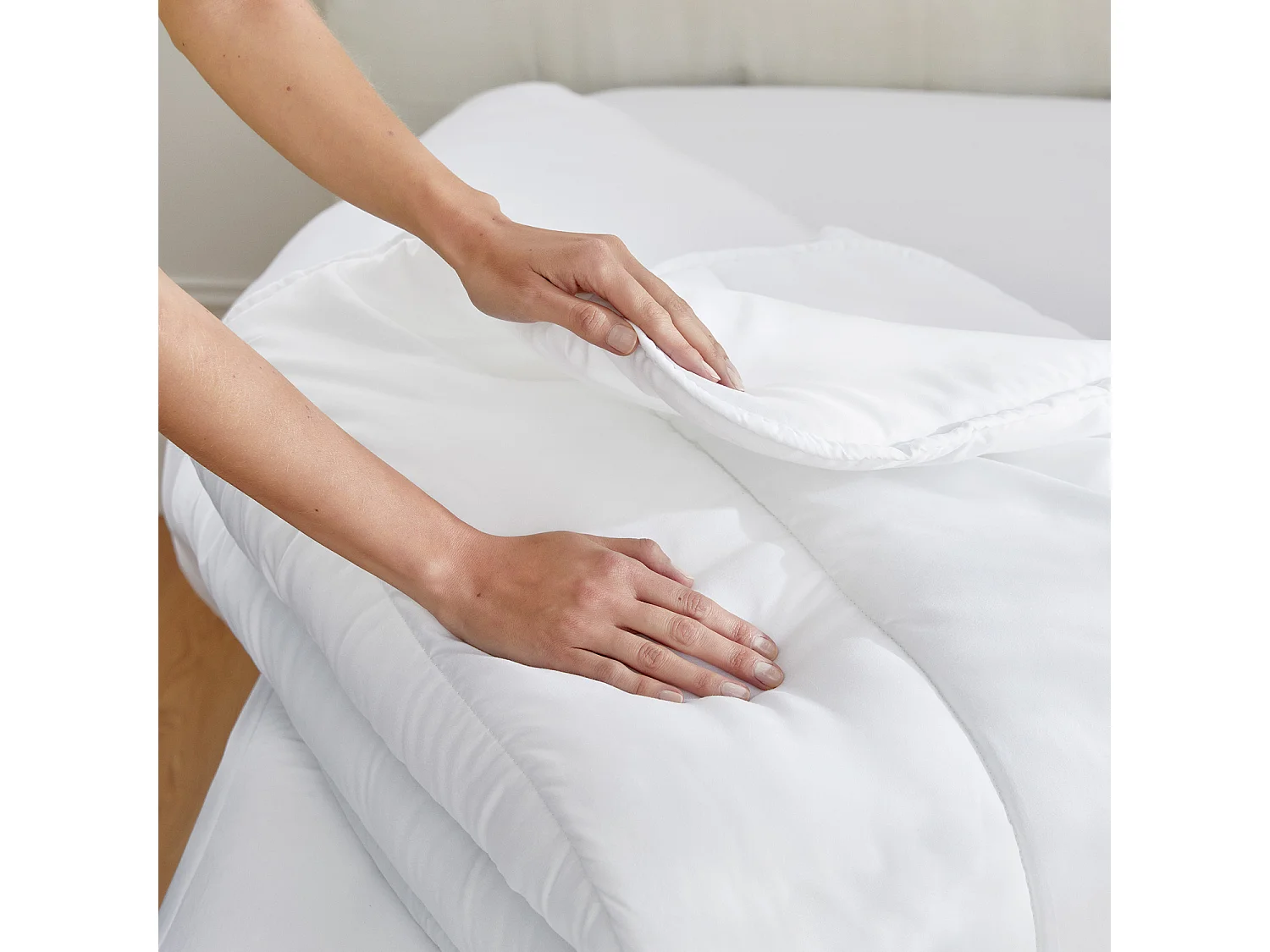 Couette nordique 140 x 200 cm, 300 g/m², fibre creuse siliconée, PIKOLIN HOME