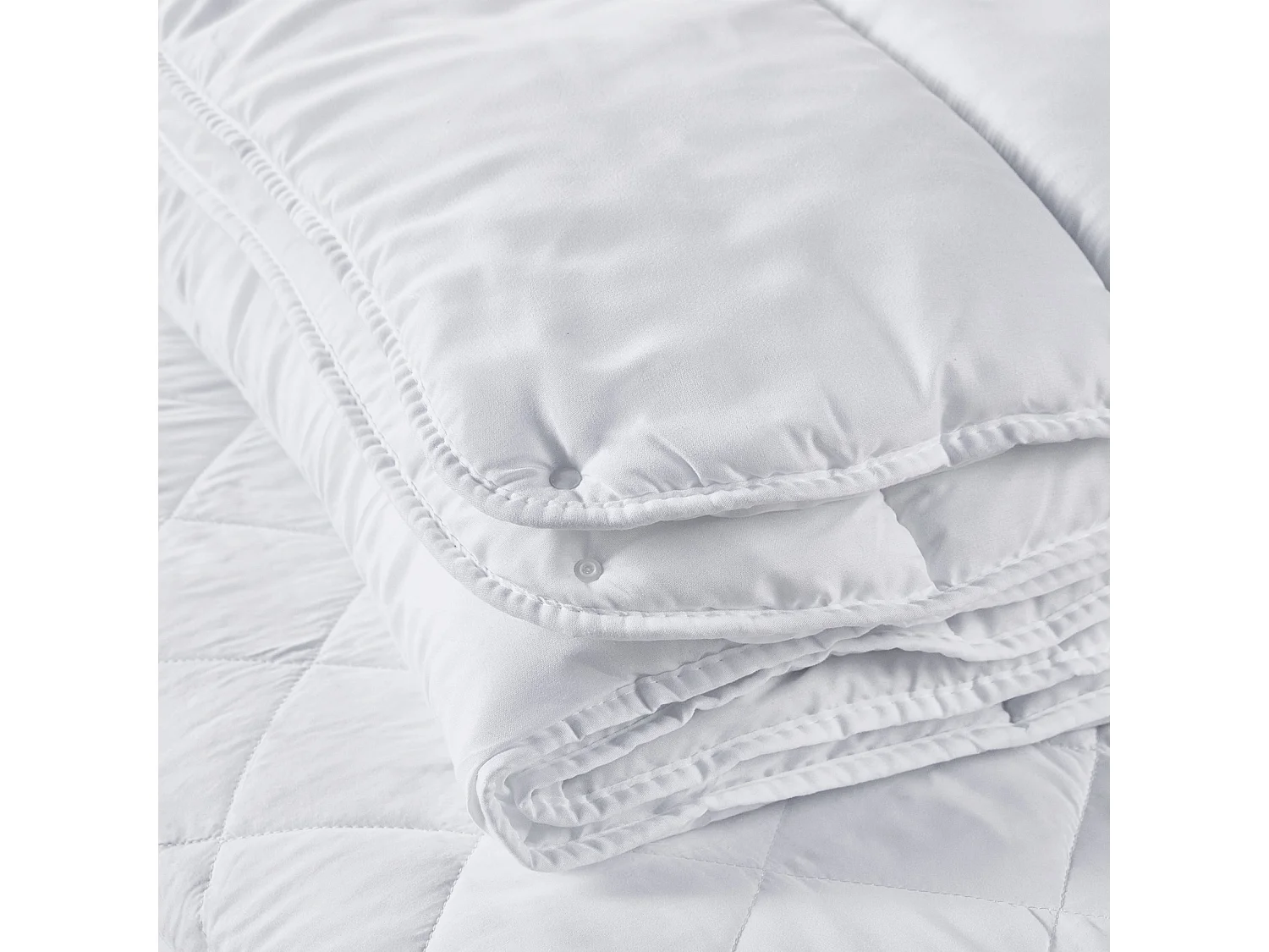 Couette double microfibre, 4 Saisons antiallergique 300gr + 150gr