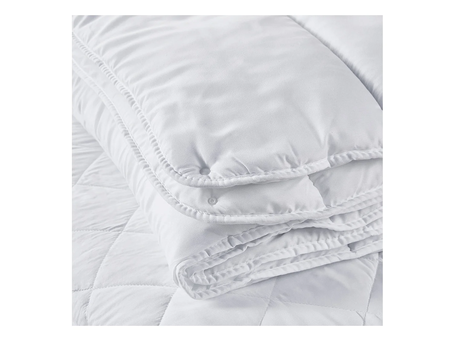 Couette double microfibre, 4 Saisons antiallergique 300gr + 150gr