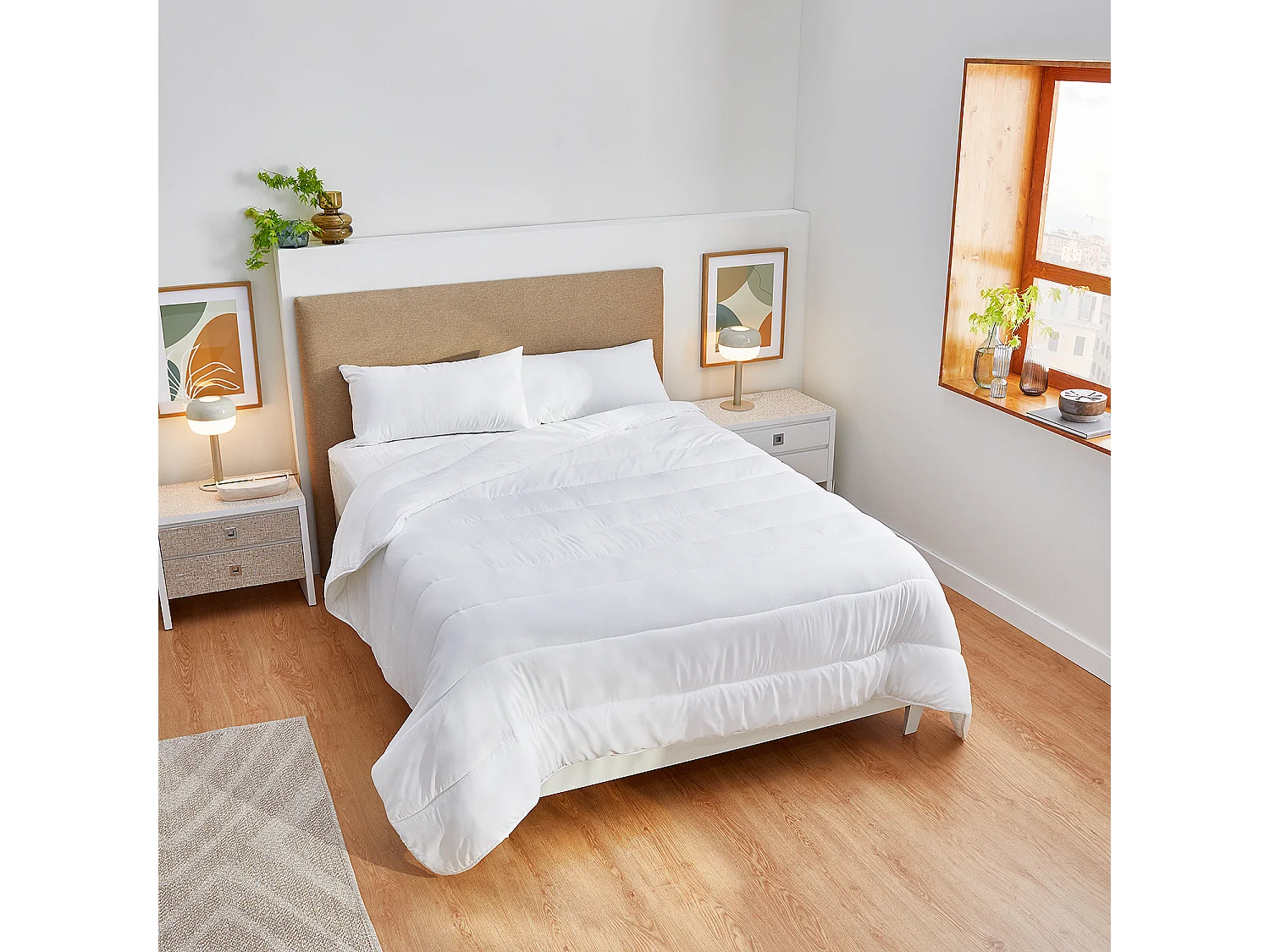 Couette nordique 220 x 180 cm, 300 g/m², fibre creuse siliconée, PIKOLIN HOME