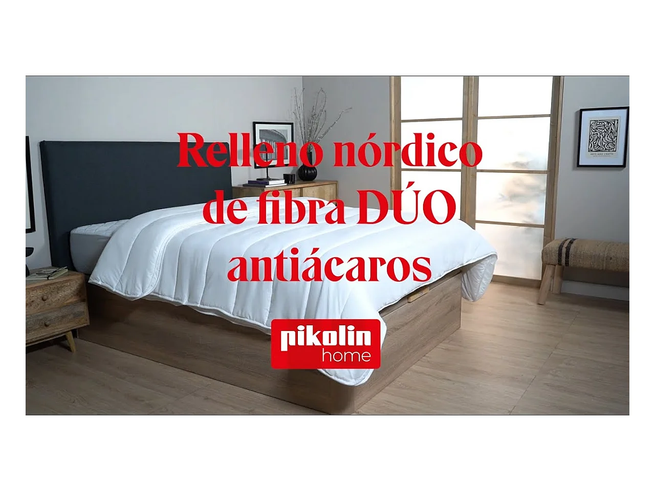 Couette double microfibre, 4 Saisons antiallergique 300gr + 150gr