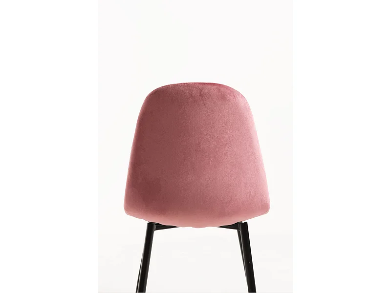 Silla Teok Black Terciopelo - Rosa