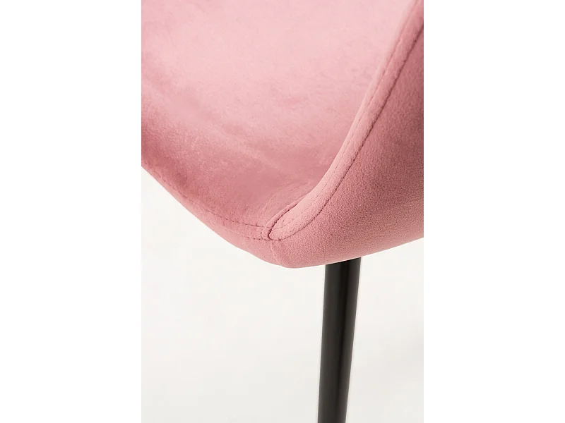 Silla Teok Black Terciopelo - Rosa