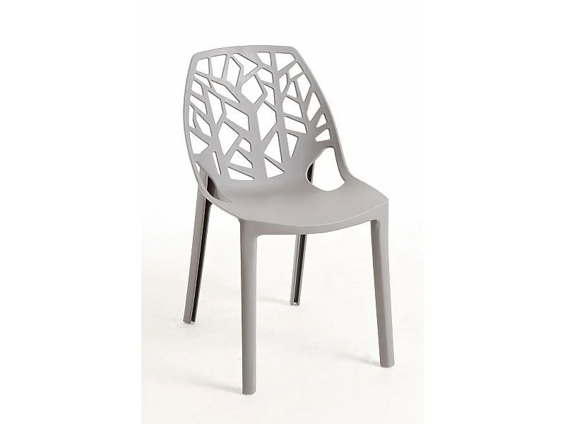 Sillas Jardín - Silla Hissar Polipropileno - Gris claro