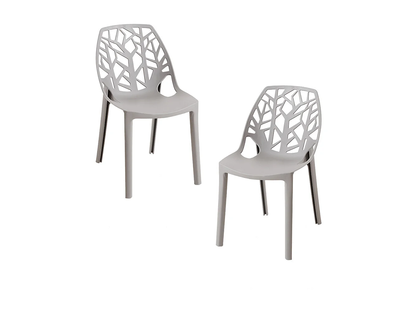 Packs Sillas - Pack 2 Sillas Hissar Polipropileno - Gris claro