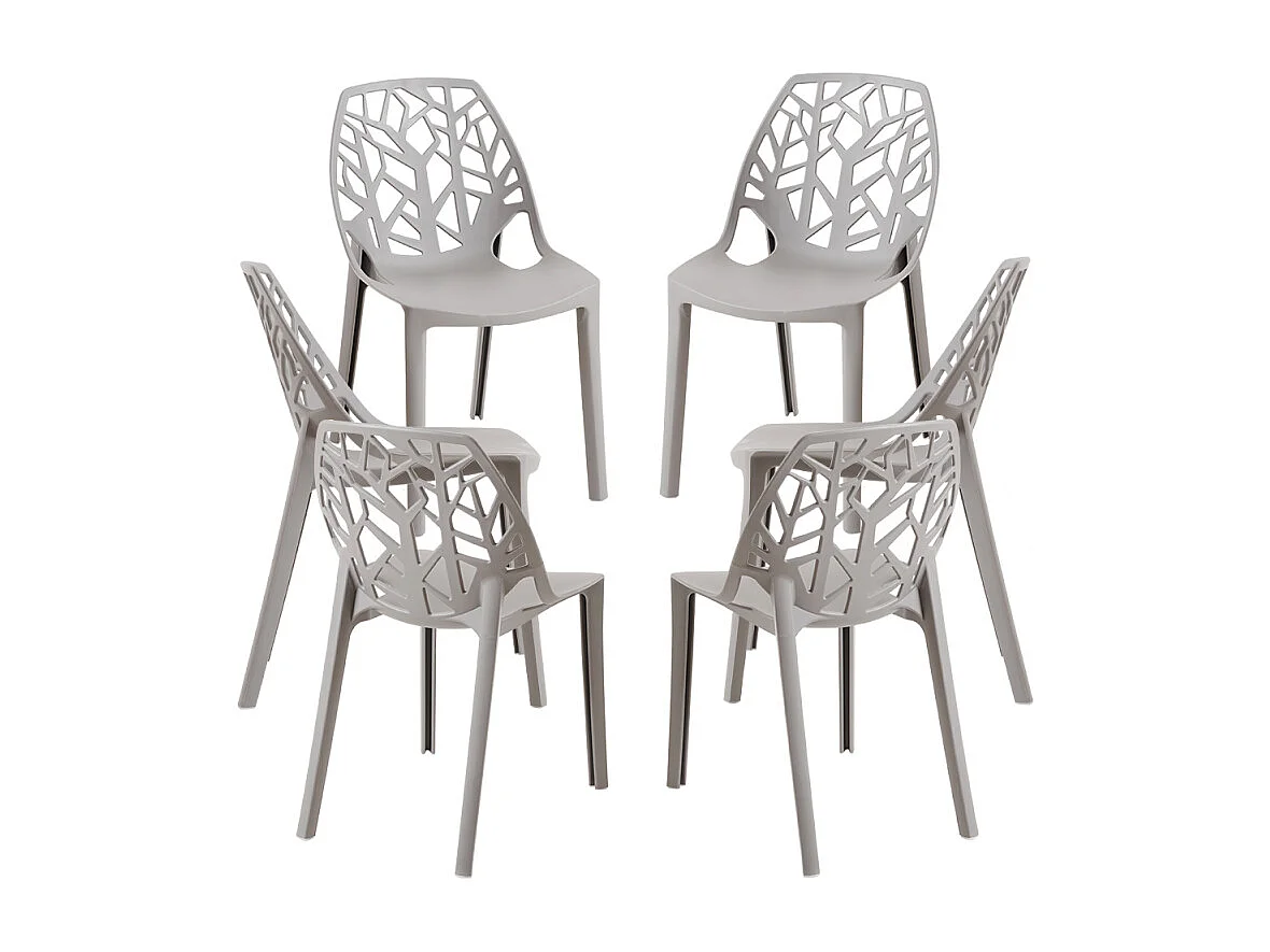 Packs Sillas - Pack 6 Sillas Hissar Polipropileno - Gris claro