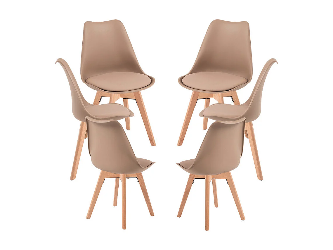 Packs Sillas Comedor - Pack 6 Sillas Synk Basic - Trigo