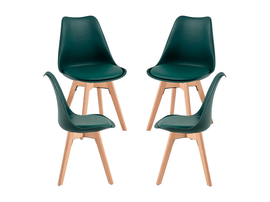 Packs Sillas Comedor - Pack 4 Sillas Synk Basic - Verde oscuro