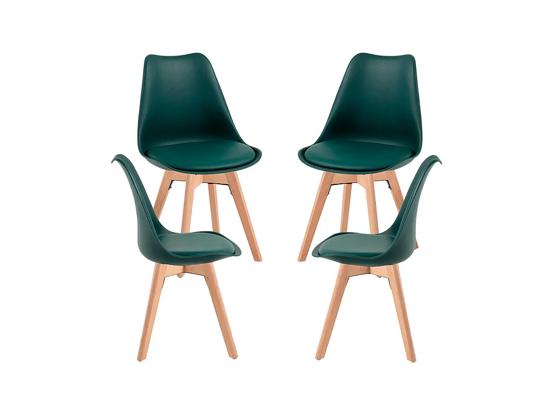 Packs Sillas Comedor - Pack 4 Sillas Synk Basic - Verde oscuro