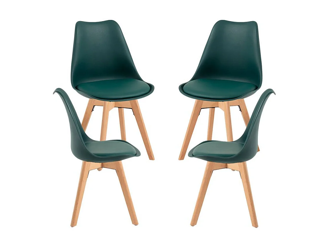 Packs Sillas Comedor - Pack 4 Sillas Synk Basic - Verde oscuro