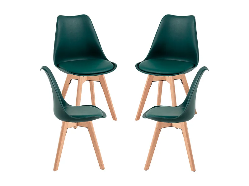 Packs Sillas Comedor - Pack 4 Sillas Synk Basic - Verde oscuro