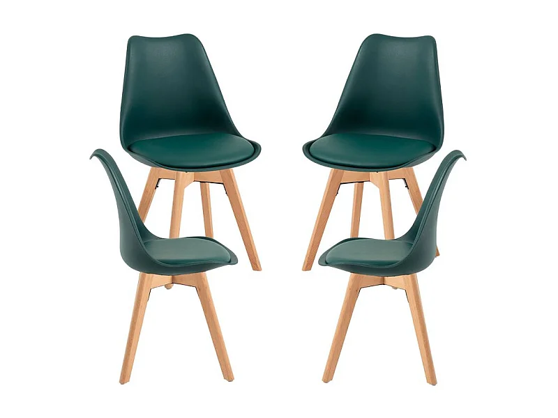 Packs Sillas Comedor - Pack 4 Sillas Synk Basic - Verde oscuro