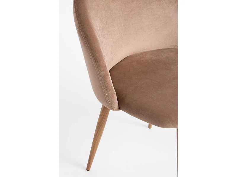 Sillas Comedor - Silla Vint Terciopelo - Champán