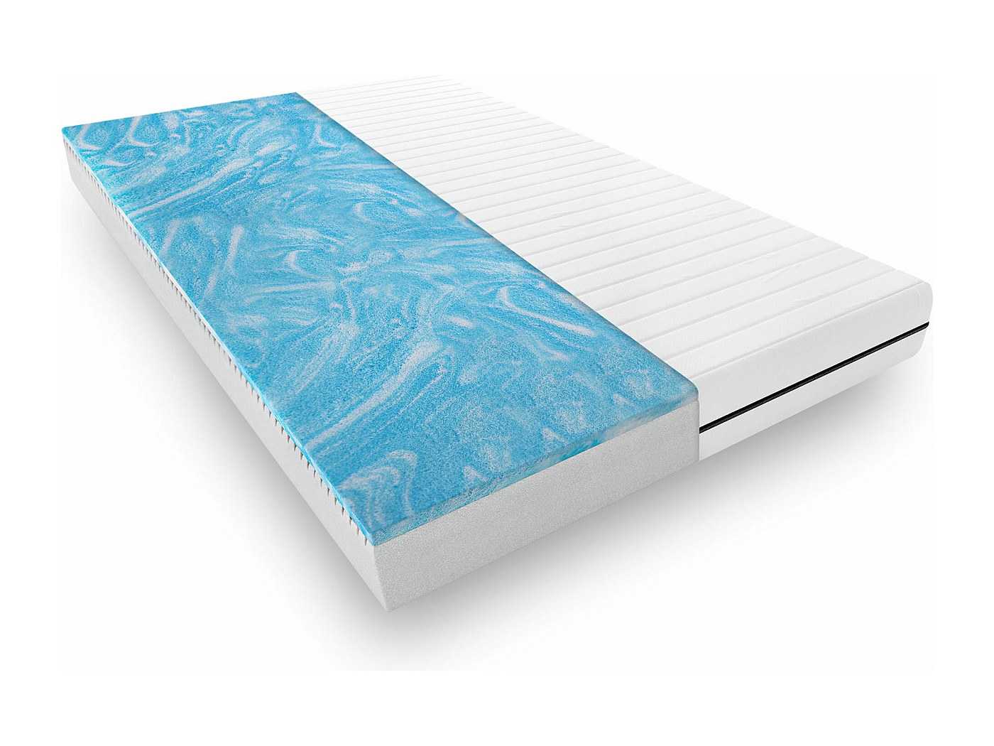 Matelas 160x200 Cm Mousse Froide - Épaisseur 16cm, Dureté H2/H3, 7 Zones De Confort, Housse Lavable, Livraison En Rouleau