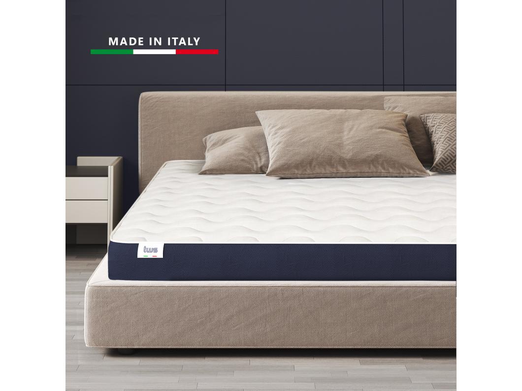 Matelas ESSENTIAL 130 X 190 Waterfoam Hypoallergénique 12CM made in Italy