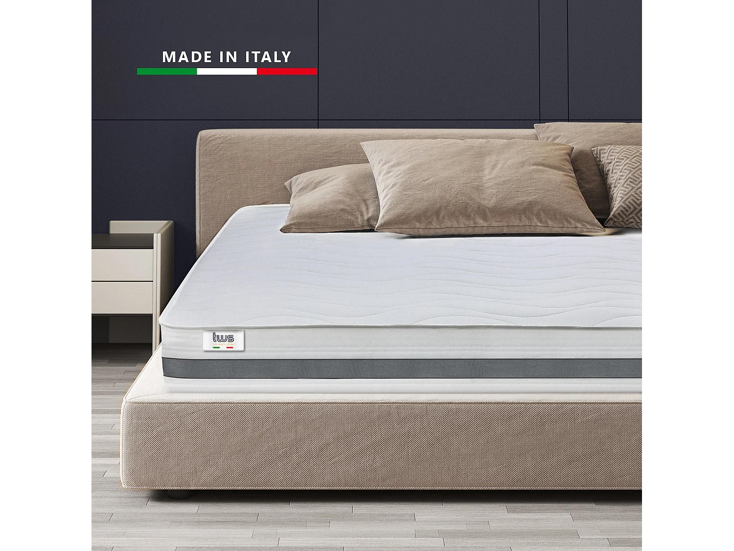 Materasso ESSENTIAL 120 X 200 Waterfoam ipoallergenico 25CM made in Italy