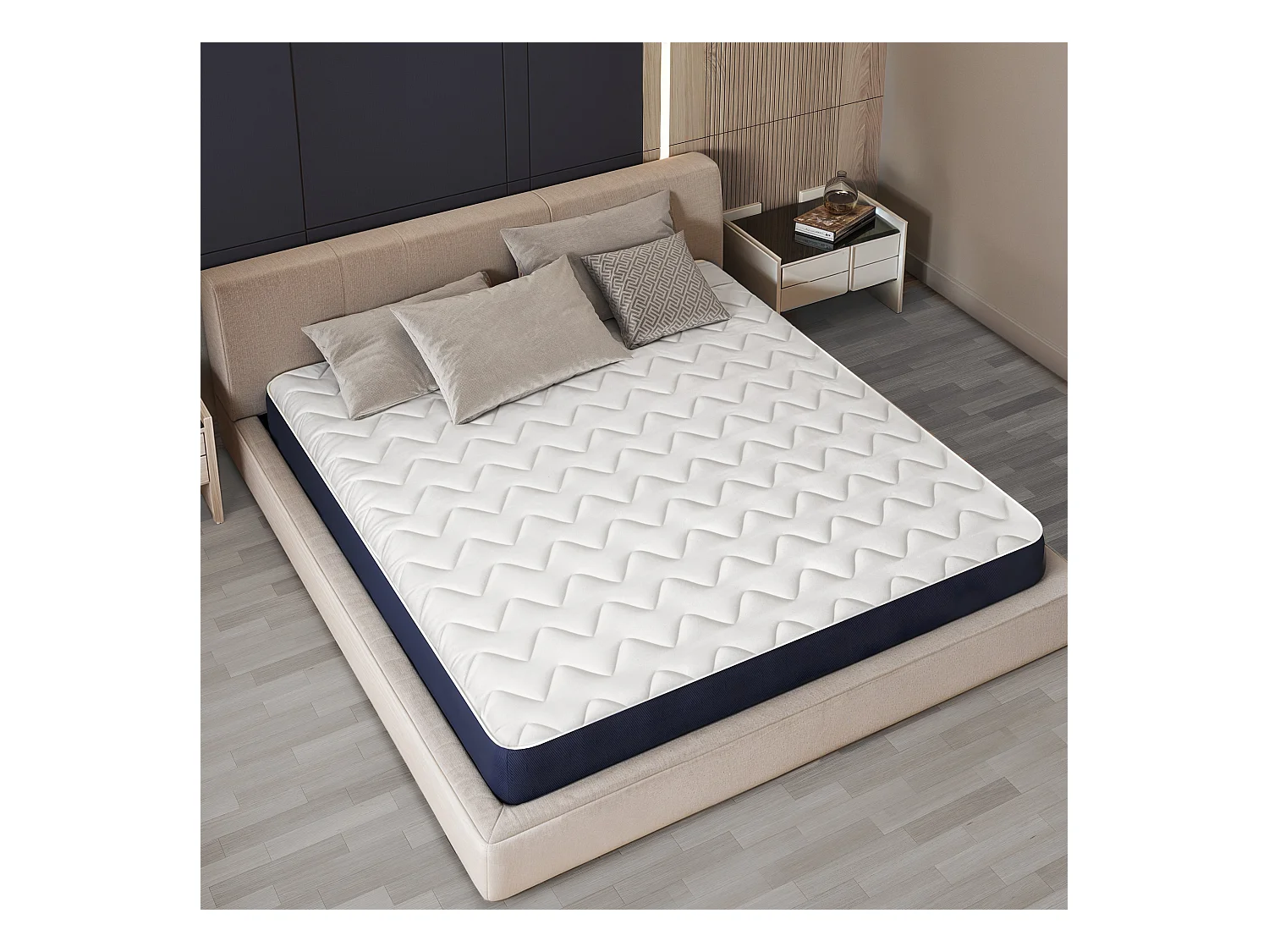 Matelas ESSENTIAL 130 X 190 Waterfoam Hypoallergénique 14CM made in Italy