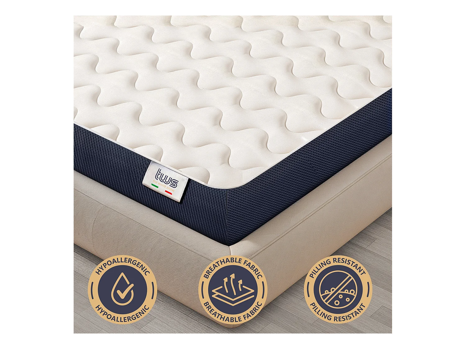 Matratze ESSENTIAL 160 X 190 Waterfoam hypoallergen 18CM made in Italy