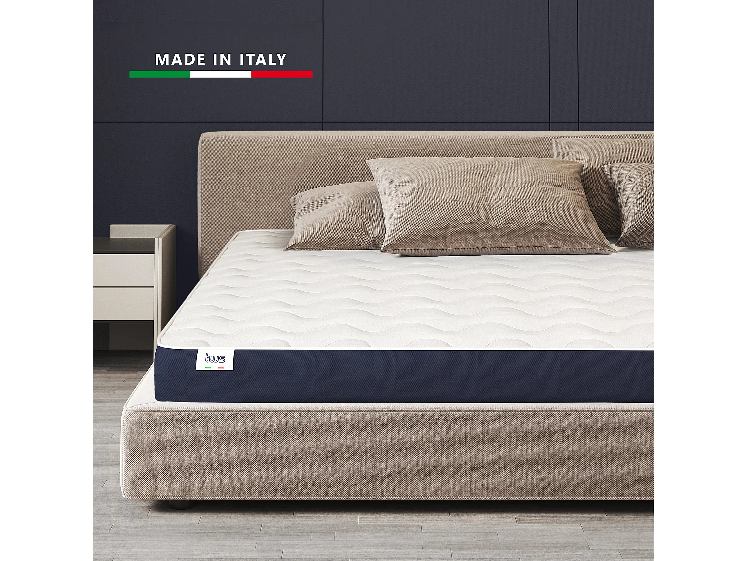 Matras ESSENTIAL 135 X 190 Waterfoam Hypoallergeen 10CM made in Italy