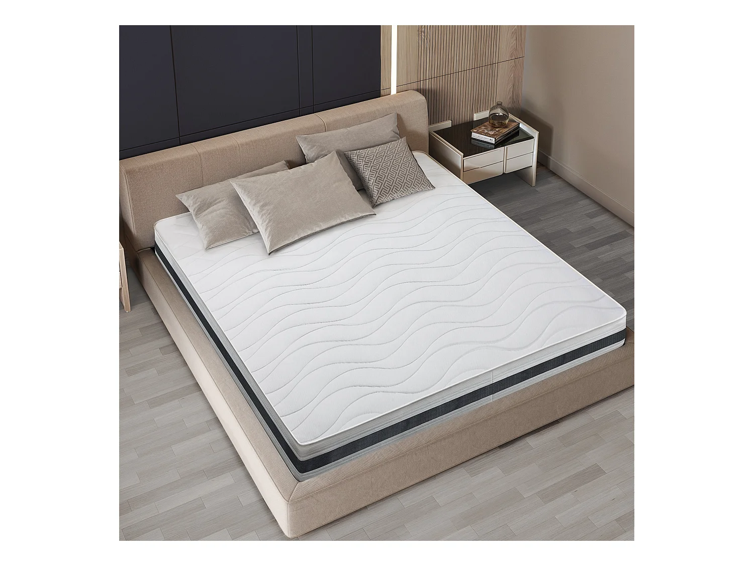 Matelas ESSENTIAL 135 X 190 Waterfoam Hypoallergénique 20CM made in Italy
