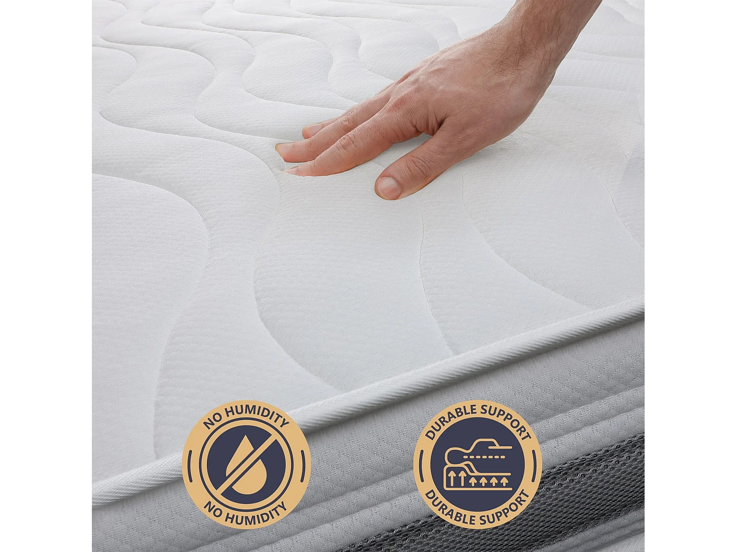 Matras ESSENTIAL 90 X 190 Waterfoam Hypoallergeen 16CM made in Italy