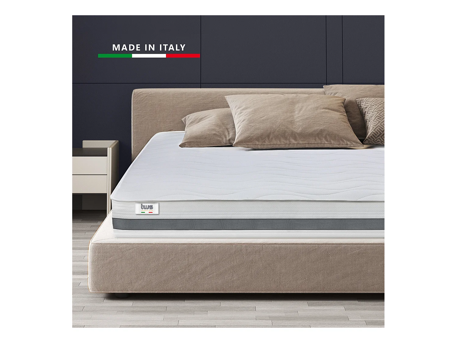 Matelas ESSENTIAL 180 X 200 Waterfoam Hypoallergénique 25CM made in Italy