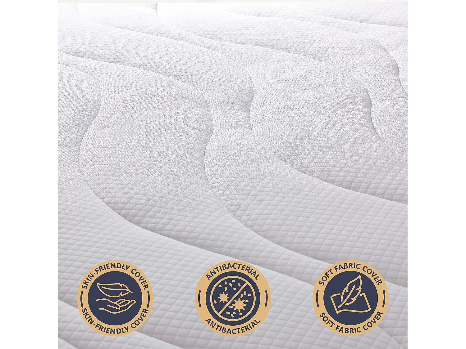 Matelas ESSENTIAL 130 X 190 Waterfoam Hypoallergénique 25CM made in Italy