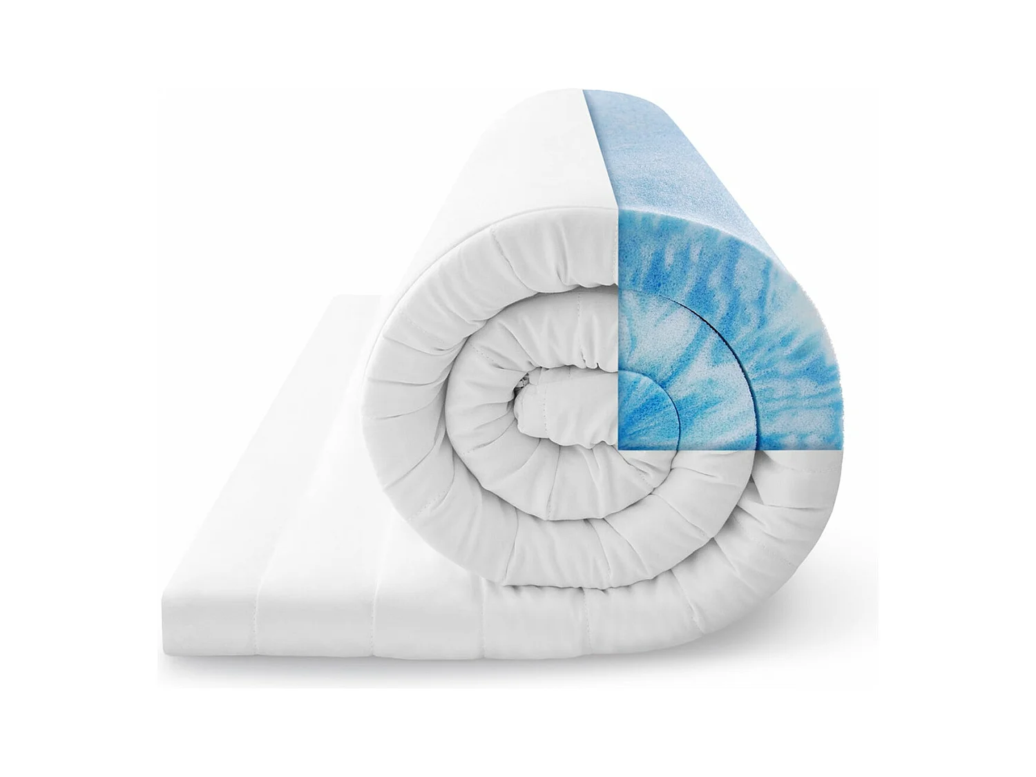 Surmatelas en Gel 200x200 – Confort, Réduction des Pressions & Housse Microfibre