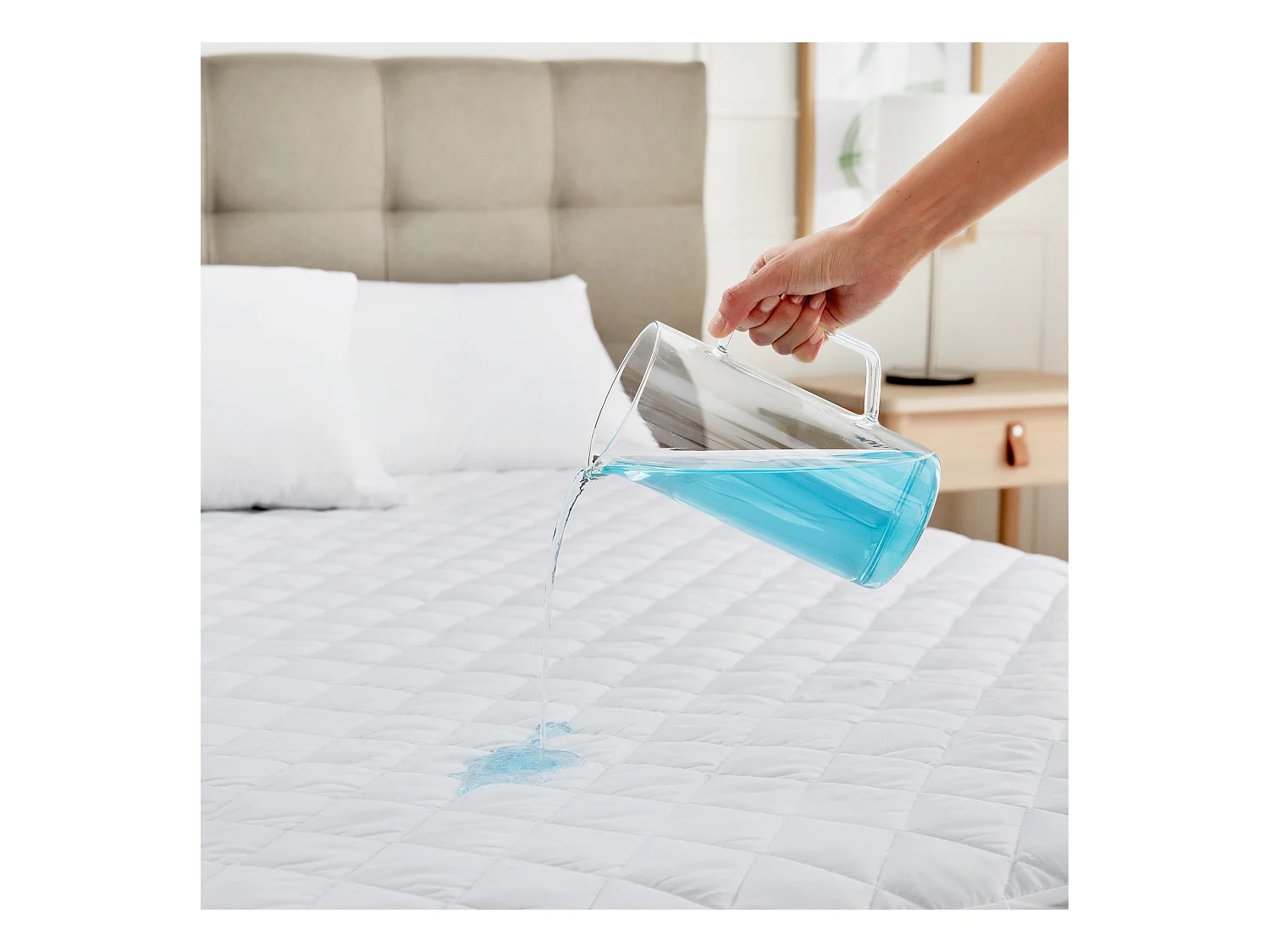 Antiallergische, waterdichte en gewatteerde matrasbeschermer