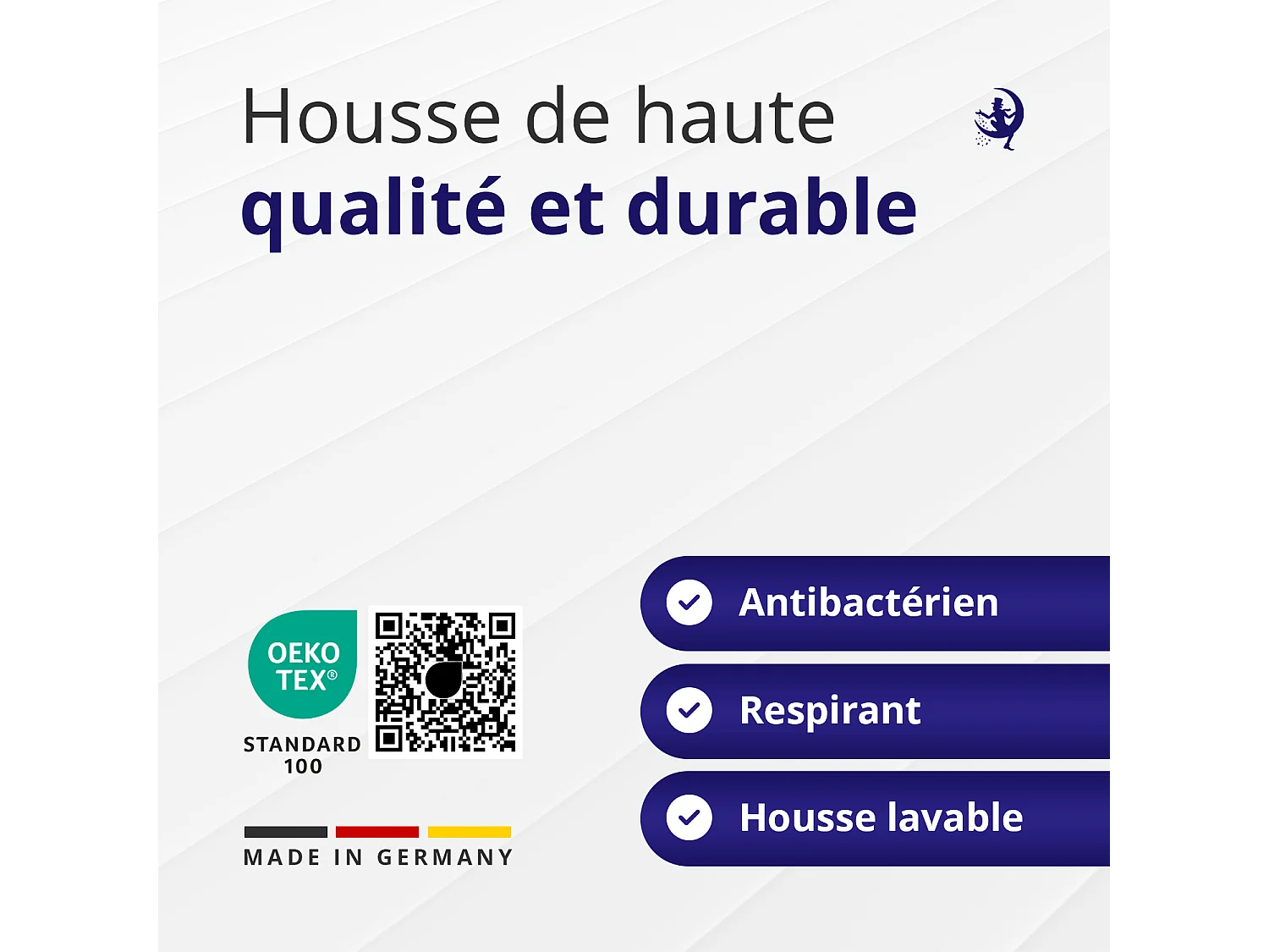 Matelas 100x190 en Mousse Froide 7 Zones 18cm- Confort Ergonomique et Hypoallergénique