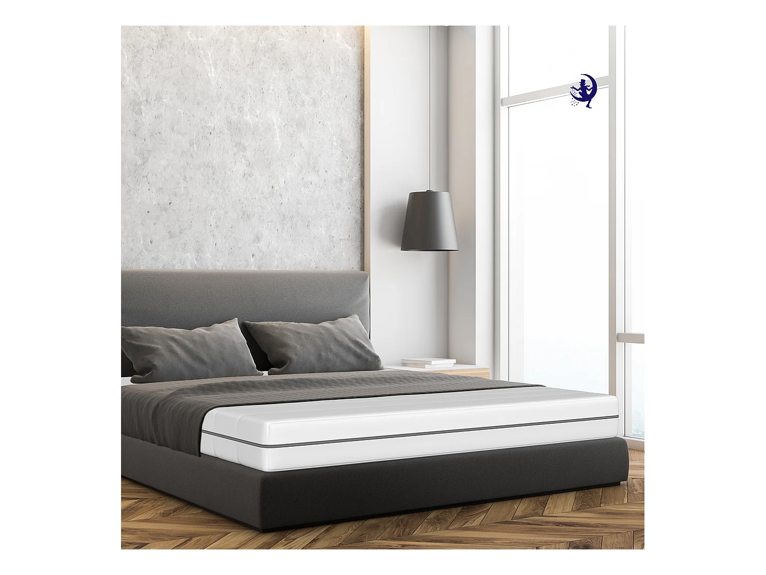 Matelas 100x200 en Mousse Froide 7 Zones 18cm- Confort Ergonomique et Hypoallergénique