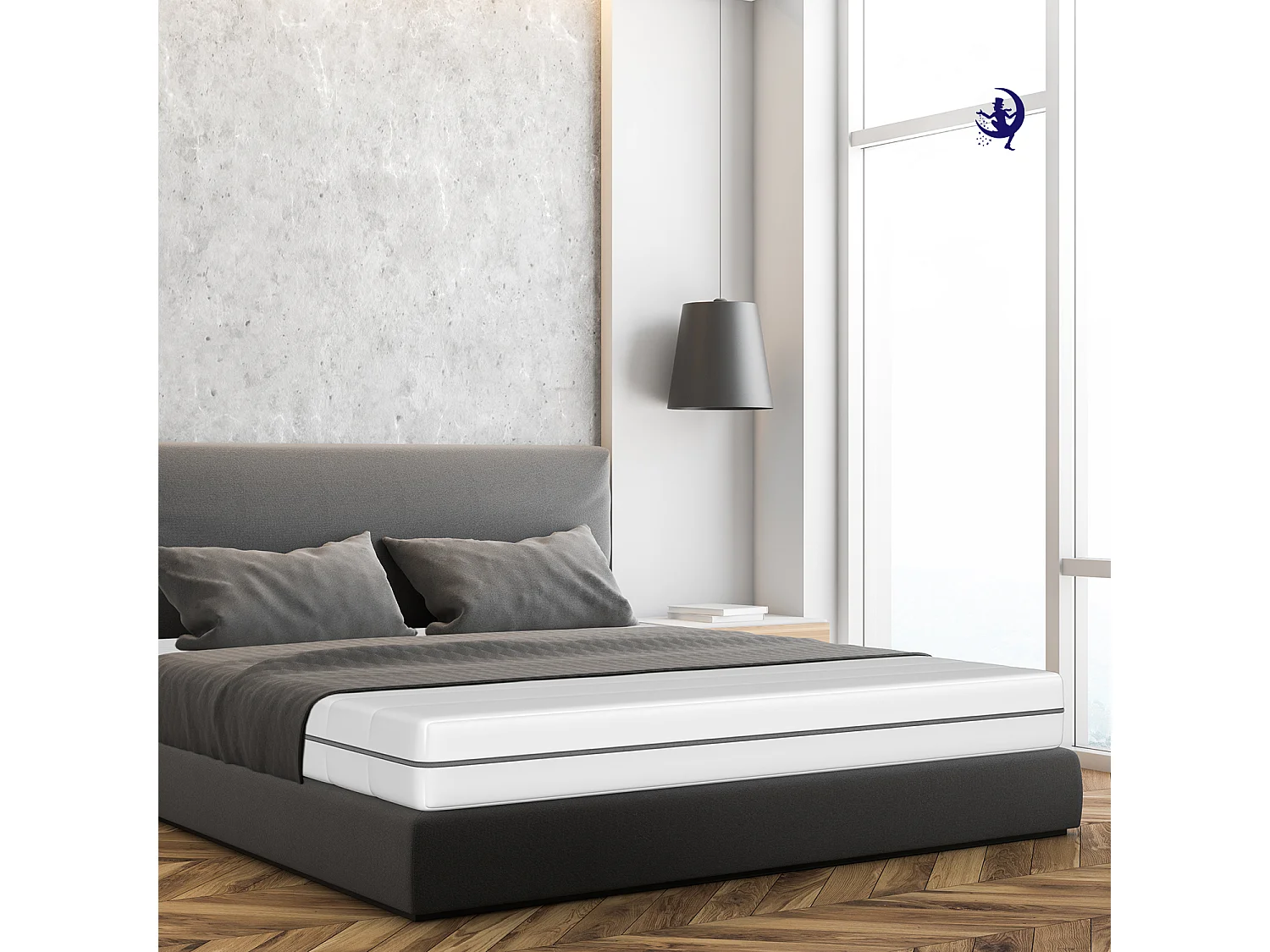 Matelas 160x190 en Mousse Froide 7 Zones 18cm- Confort Ergonomique et Hypoallergénique