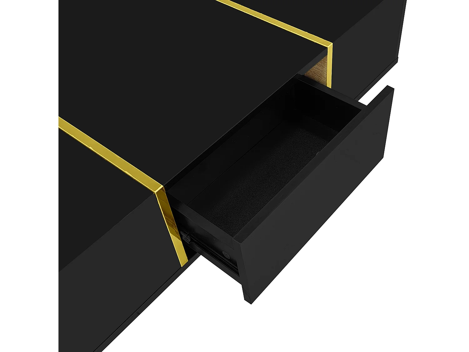 Moderne salontafel - 2 lades - MDF - Zwart