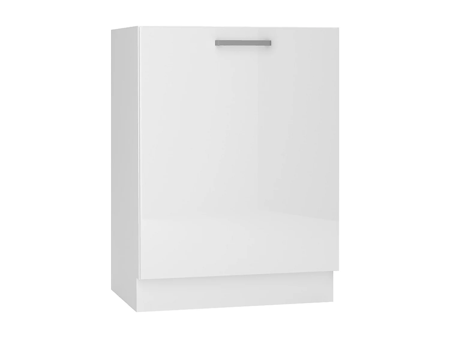 Meuble bas de cuisine coloris blanc avec 1 porte - longueur 60 x profondeur 44,60 x hauteur 82 cm