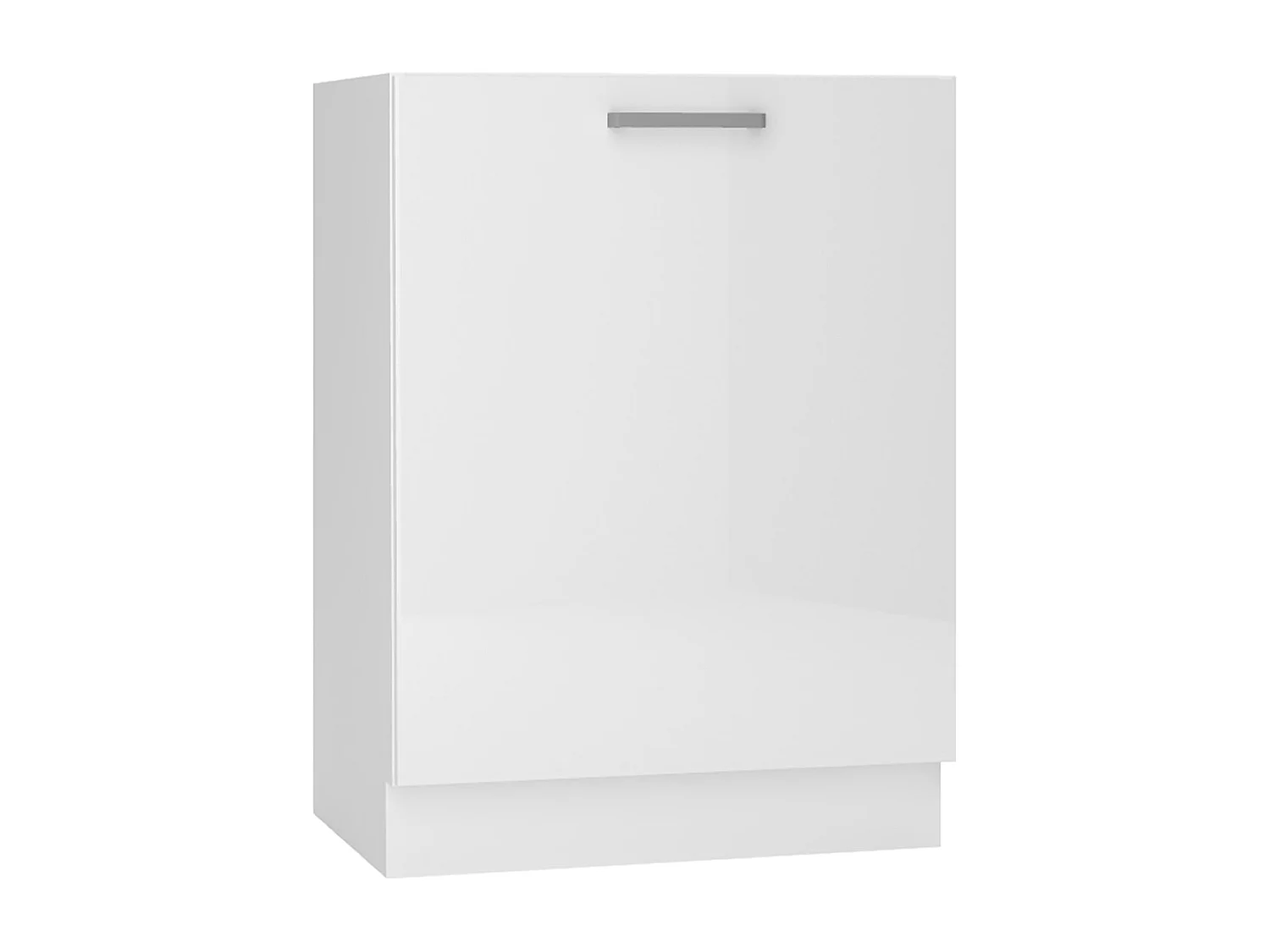 Meuble bas de cuisine avec 1 porte coloris blanc - longueur 60 x profondeur 44,60 x hauteur 82 cm