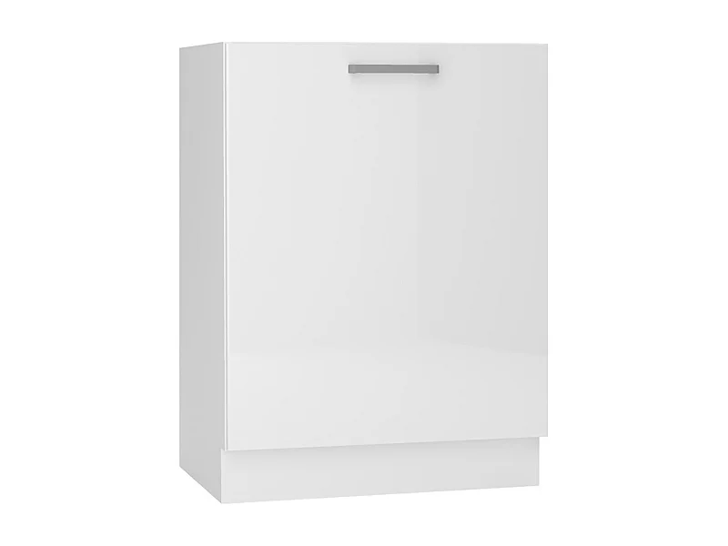 Meuble bas de cuisine avec 1 porte coloris blanc - longueur 60 x profondeur 44,60 x hauteur 82 cm