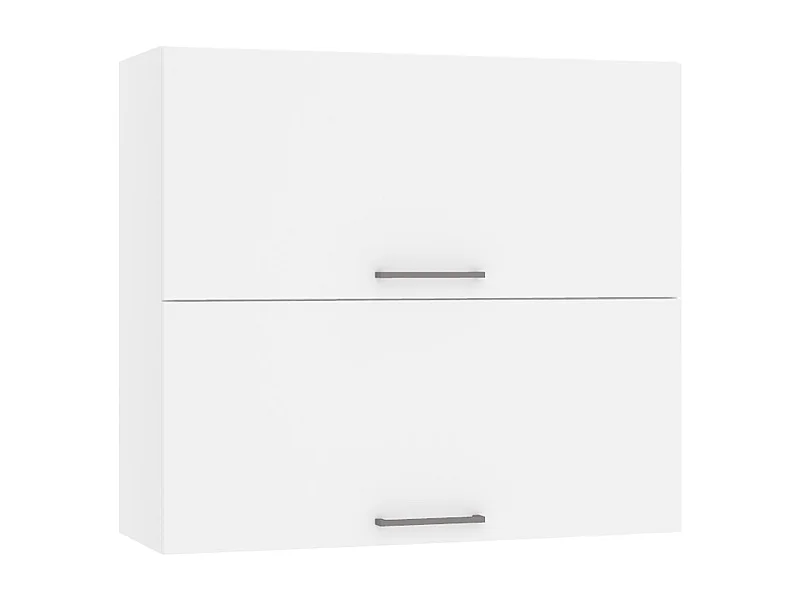 Meuble haut de cuisine avec 2 tiroirs coloris blanc-  longueur 80 x profondeur 28 x hauteur 72 cm