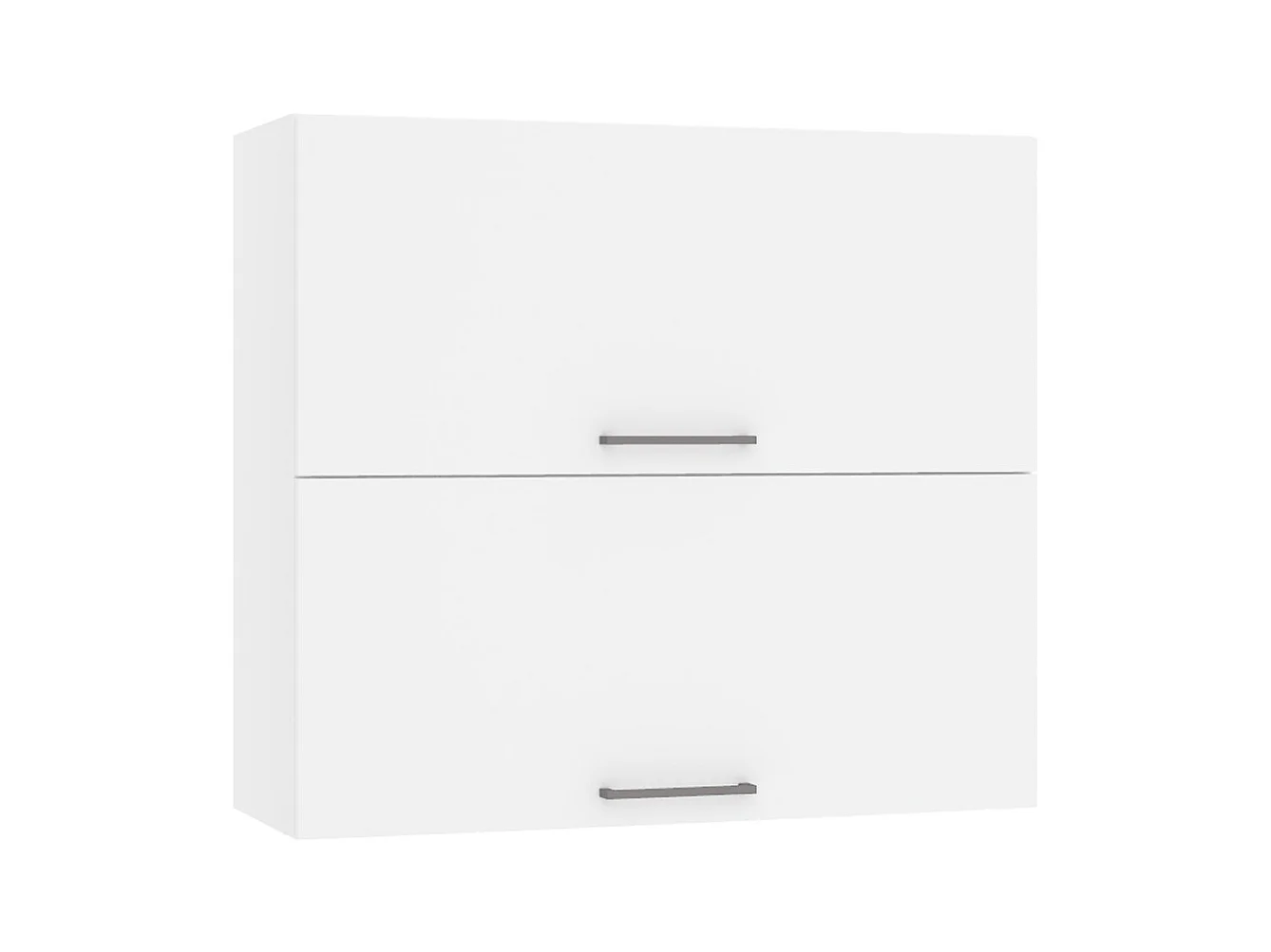 Meuble haut de cuisine avec 2 tiroirs coloris blanc-  longueur 80 x profondeur 28 x hauteur 72 cm