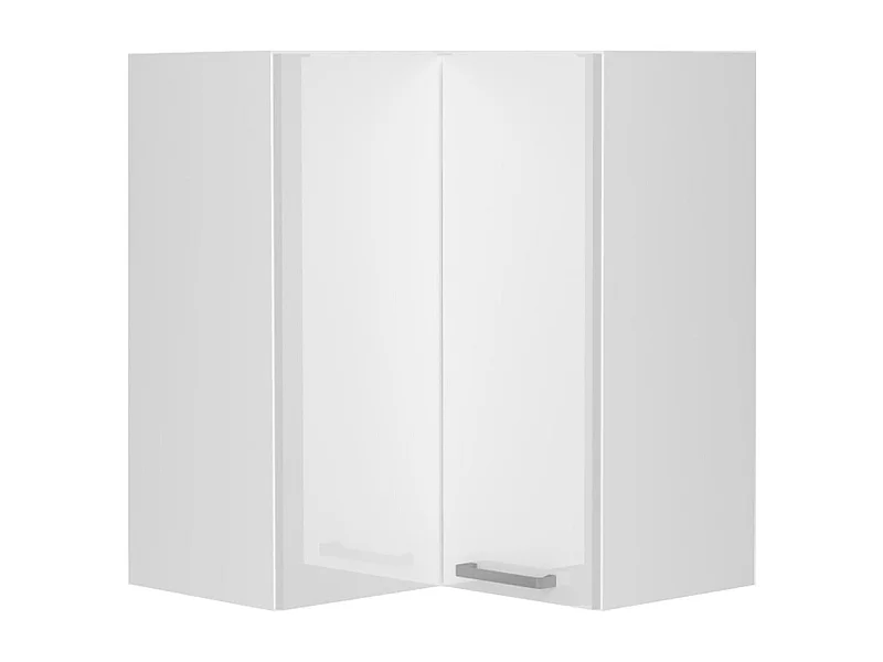 Meuble d'angle haut de cuisine avec 1 porte coloris blanc -  longueur 60 x profondeur 60 x hauteur 72 cm