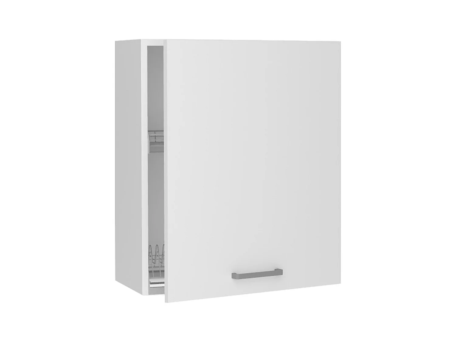 Meuble haut de cuisine coloris blanc avec 1 porte  -  longueur 60 x profondeur 28 x hauteur 72 cm