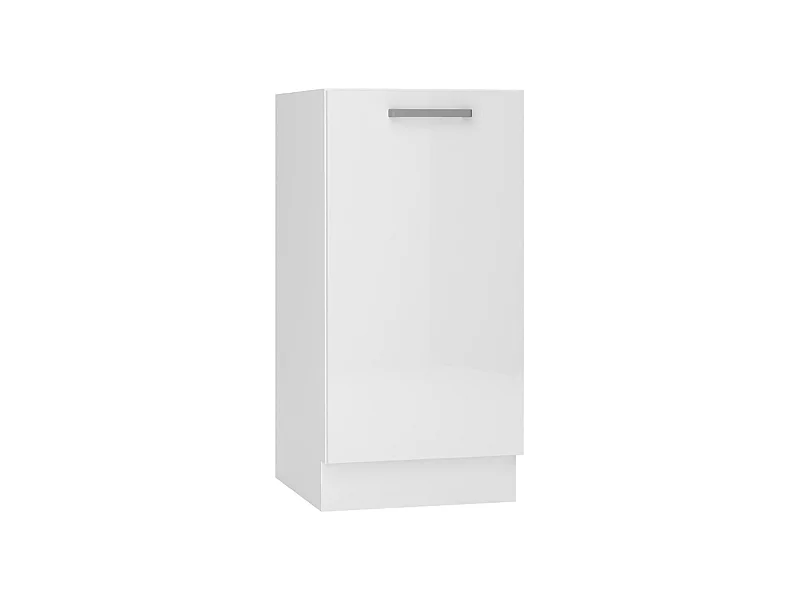 Meuble bas de cuisine avec 1 porte coloris blanc - longueur 40 x profondeur 44,60 x hauteur 82 cm