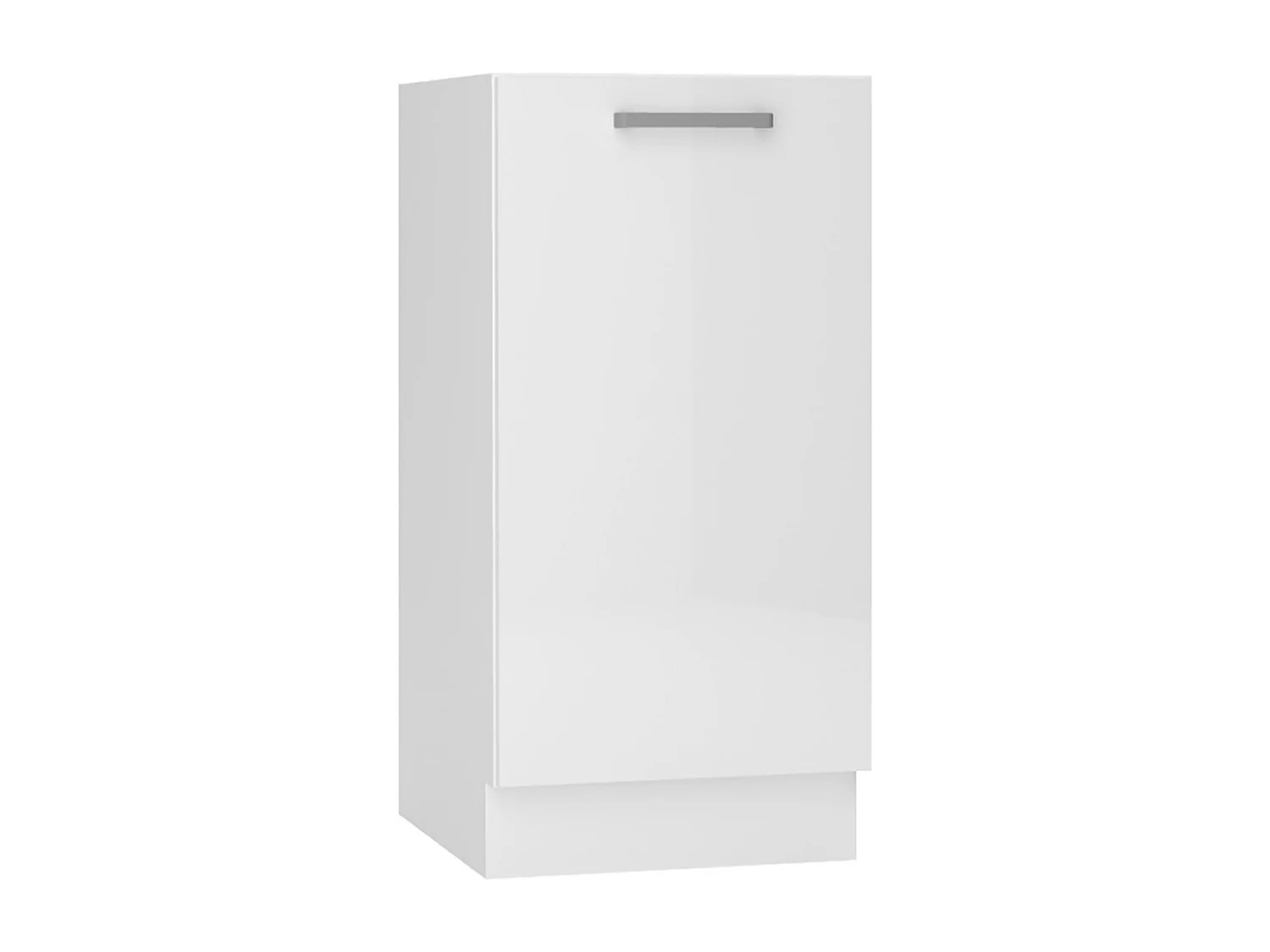 Meuble bas de cuisine avec 1 porte coloris blanc - longueur 40 x profondeur 44,60 x hauteur 82 cm