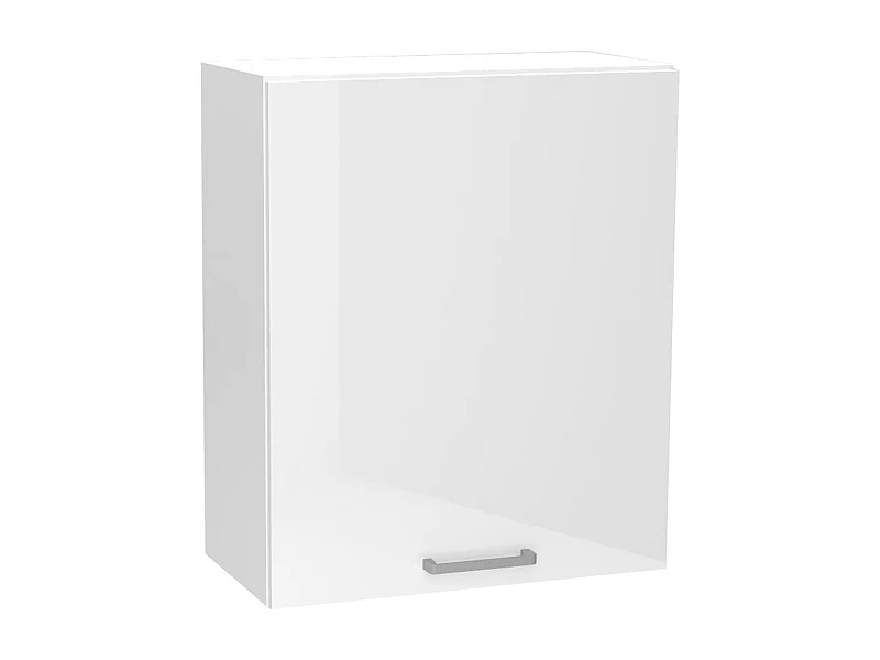 Meuble haut de cuisine avec 1 porte coloris blanc - longueur 60 x profondeur 28 x hauteur 72 cm