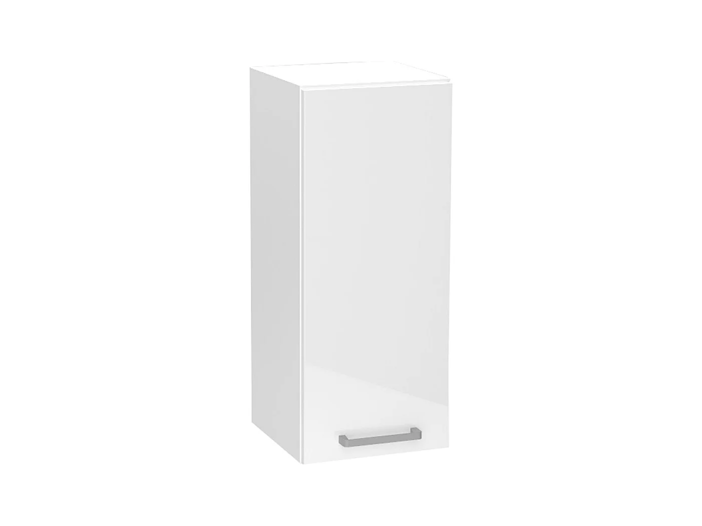 Meuble haut de cuisine coloris blanc avec 1 porte - longueur 30 x profondeur 28 x hauteur 72 cm